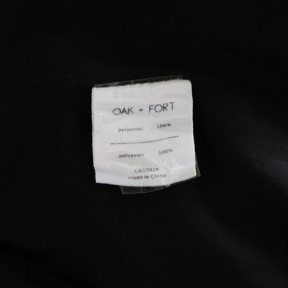 Oak + Fort Women's Black Sz L Relaxed Sleeveless Lined Crewneck Midi Dress - Picture 11 of 12